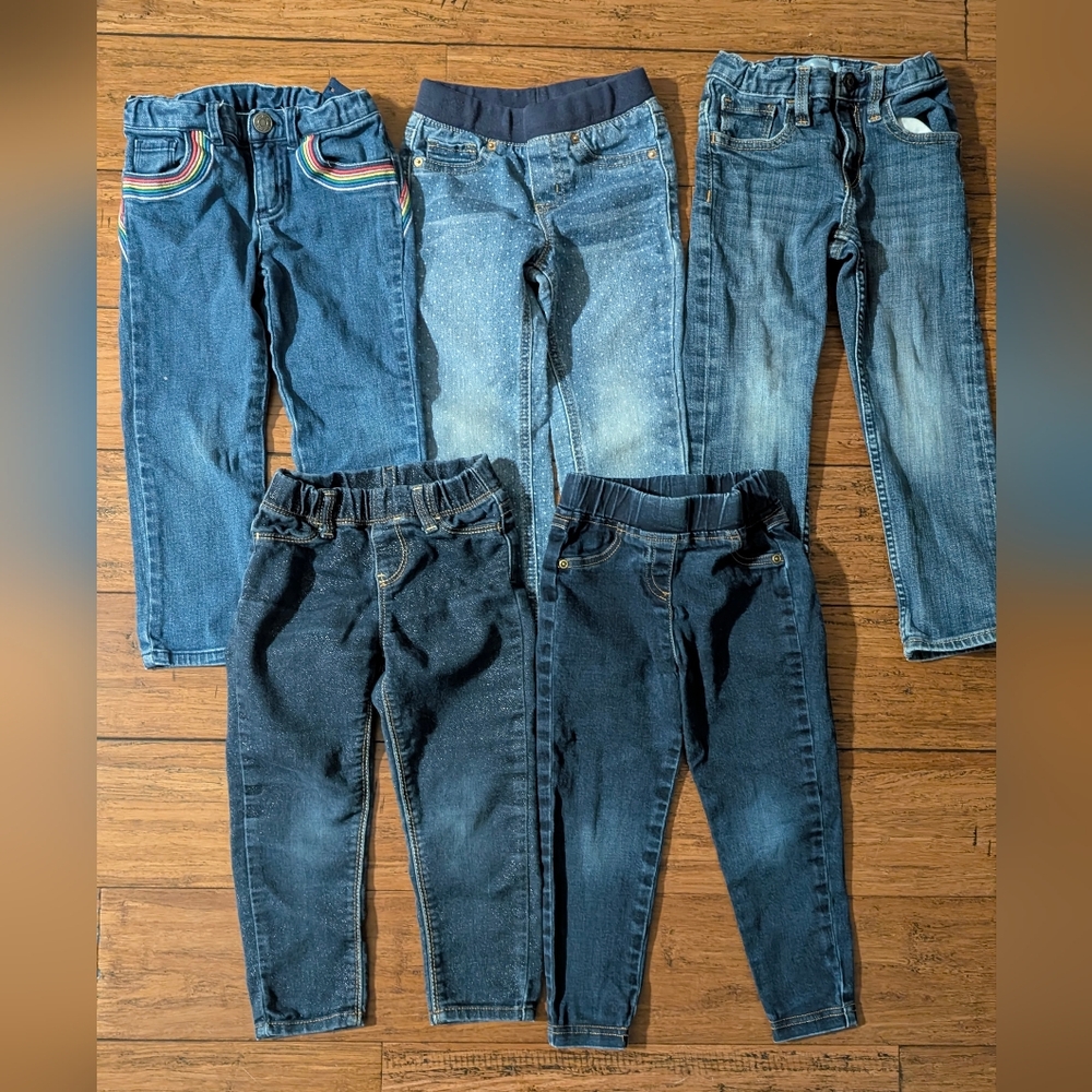5 pairs toddler jeans 3t